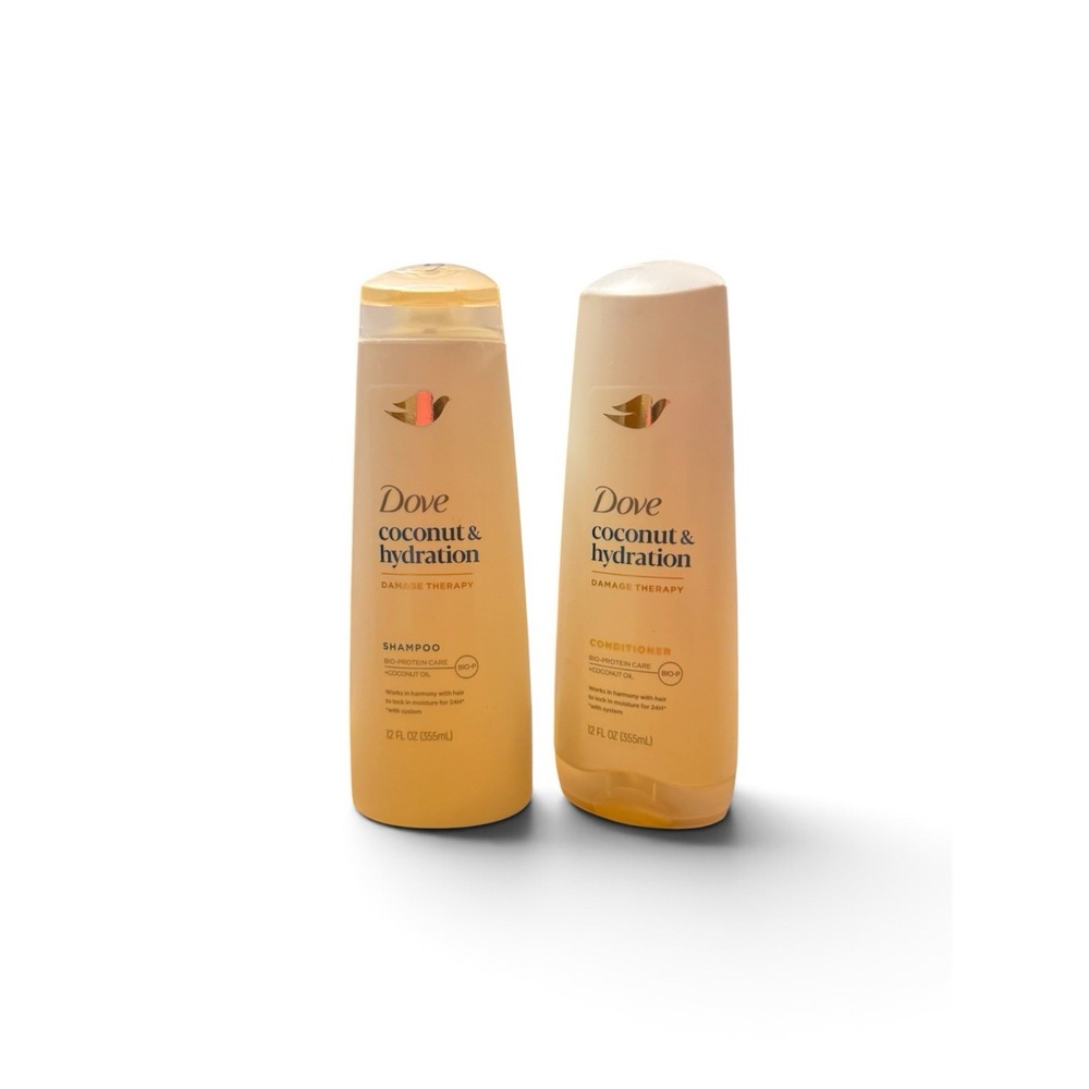 Dove Coconut & Hydration Shampoo & Conditioner Damage Therapy , 12 fl oz.